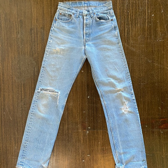 Levi’s high waisted 501’s rare re/done 24 - Picture 3 of 6